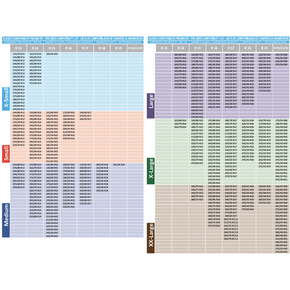 CALZE DA NEVE PER AUTO OMOLOGATE EN 16662-1 ACTIVE SERIES 2 CALZE MIS. XXL DAC 0007080OT020