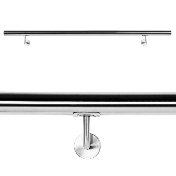Kit corrimano ringhiera supporto a muro 160 cm scale in acciaio raffinato 16_0000705