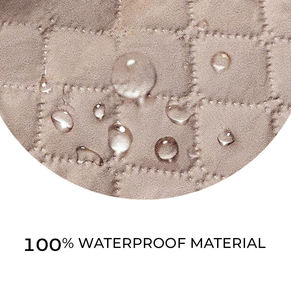 Copridivano Impermeabile Tasche Laterali Proteggi Divano Antimacchia Antiscivolo 2 Posti Beige