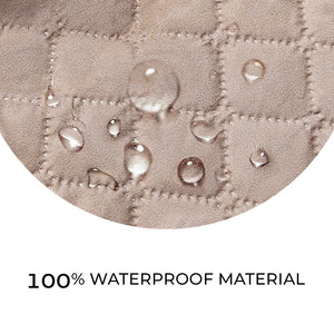 Copridivano Impermeabile Tasche Laterali Proteggi Divano Antimacchia Antiscivolo 2 Posti Beige