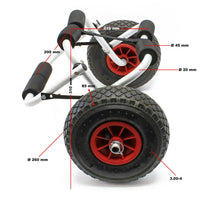 Carrello da trasporto pieghevole in alluminio 45 kg accessori barca canoa kayak surf 16_0002571