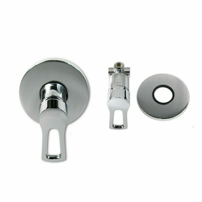 MISCELATORE PER DOCCIA AD INCASSO PARETE RUBINETTO OTTONE CROMATO ROTONDO 1091