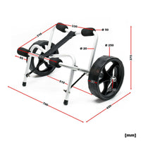 Carrello pieghevole in alluminio 68kg Ruota lampada PU fissaggio con cinghia in nylon 16_0002563