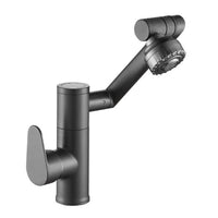 RUBINETTO MISCELATORE CUCINA NERO MONOCOMANDO ROTAZIONE 360° BRACCIO 1618