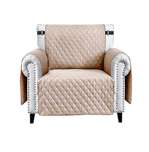 Copri Poltrona Impermeabile Tasche Laterali Proteggi Poltrona Antimacchia Antiscivolo 1 Posto Beige