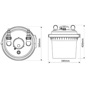 Filtro per stagno a pressione UVC sterilizzatore 11 watt fino a 8000 litri 16_0001945