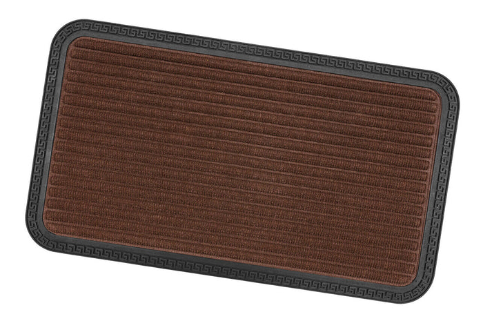 Zerbino Ingresso Antiscivolo Robusto Assorbente Tappeto Gommato Asciugapassi Marrone 25x60 cm