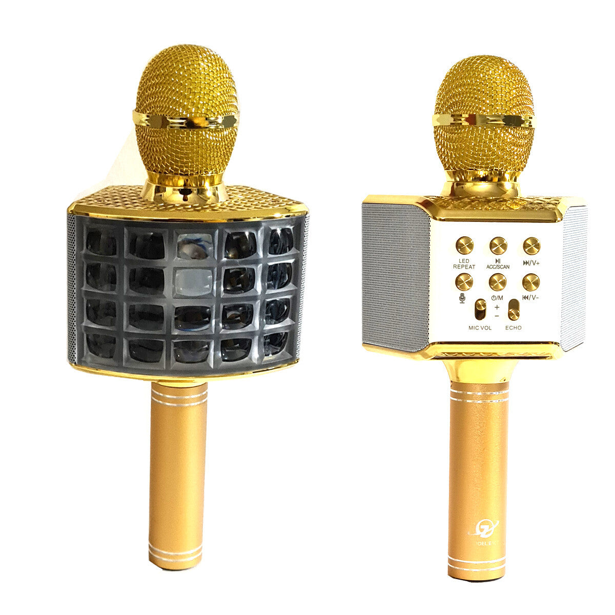 MICROFONO KARAOKE BLUETOOTH WIRELESS ALTOPARLANTE LED RGB REGISTRAZIONE USB