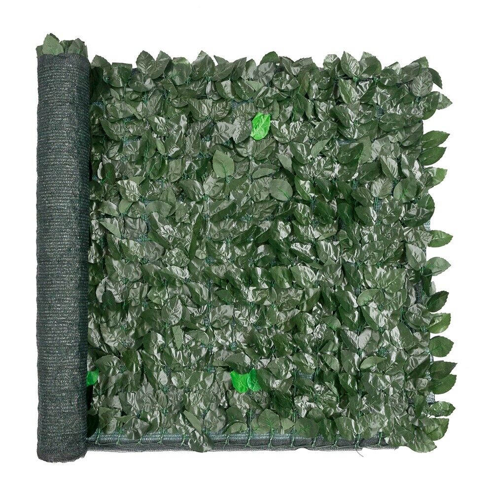 Siepe Artificiale Sintetica 100x300 cm Finta Recinzione Casa Foglie Rete Telo Privacy Ombreggiante