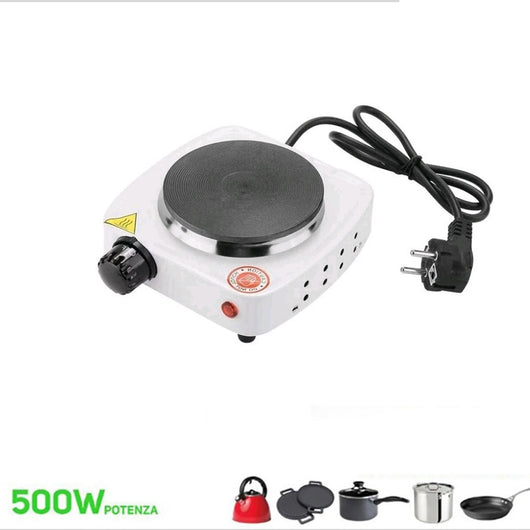 FORNELLO IN GHISA ELETTRICO SINGOLO PORTATILE 500W PIASTRA ELETTRICA SK-5104
