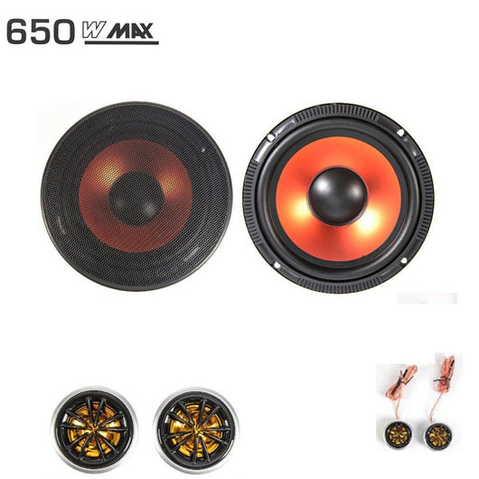 KIT COPPIA CASSE AUTO ALTOPARLANTE DOME TWEETER 60W AUDIO 150W RMS 650W SPEAKER