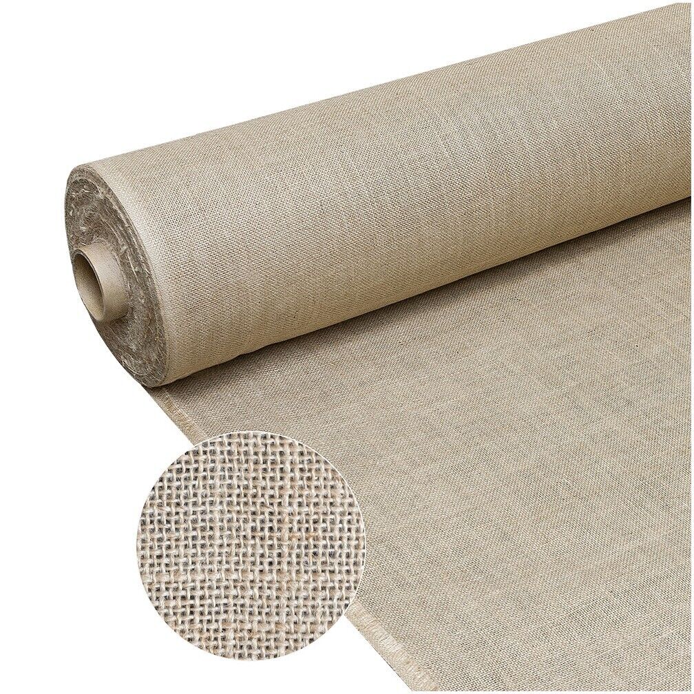 Juta Tessuto Tela Yuta 140x1500 Cm Fibra Naturale 305 GR/m² Decorazioni Casa Rivestimenti Bricolage