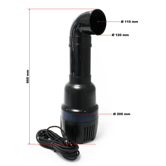 Pompa per laghetto filtro filtrazione corso d'acqua acquario ecologico piccolo laghetto ecologico ad alta efficienza 26000 litri all'ora 135 Watt 16_0002097
