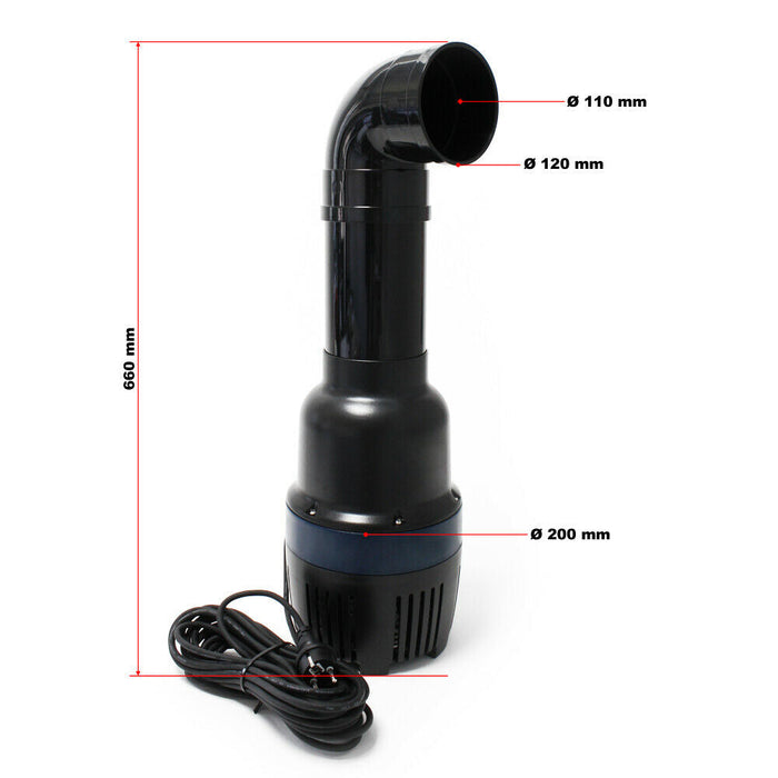 Pompa per laghetto filtro filtrazione corso d'acqua acquario ecologico piccolo laghetto ecologico ad alta efficienza 26000 litri all'ora 135 Watt 16_0002097