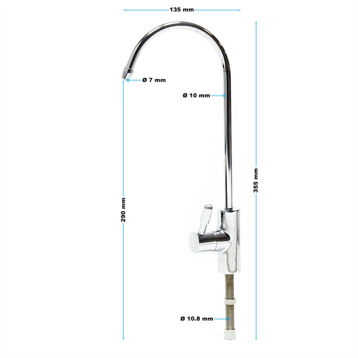 Rubinetto dell'acqua del bagno della cucina ad osmosi inversa 1/4 pollici 6,35 mm 16_0001779