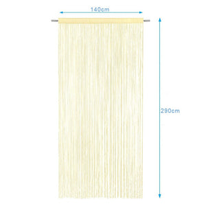 Tenda a Fili Elegante Per Porte Finestre Pannello 140x290 Cm Divisorio Camere Stanze Ambienti Oro