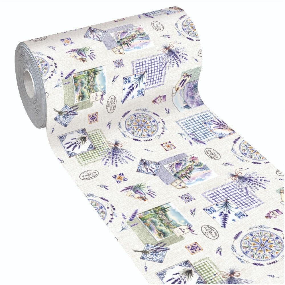 Tappeto Cucina 46x340 Cm Antimacchia Antiscivolo Passatoia Gomma Pvc Flessibile Stampa Digitale Dis A