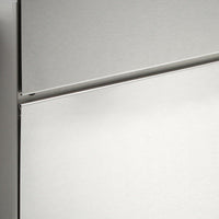 Cassetta postale di design con scomparto per giornali, palo in acciaio inox argento 16_0000095