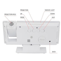 OROLOGIO PROIETTORE SPECCHIATO LED SVEGLIA DISPLAY LCD ELETTRICO DIGITALE ORARIO