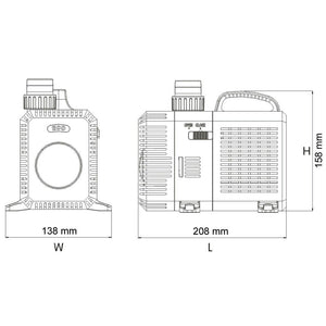 Pompa dell'acqua per laghetto filtro filtrazione eco corso d'acqua 10000 litri all'ora 80 watt koi 16_0001997