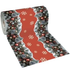 Passatoia Natalizia Tappeto Corsia Ingresso Natale Marciapiede Interno Esterno 100x1500 Cm (F)