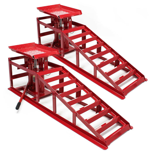 Rampa per auto 2 pezzi Martinetto idraulico 2000kg Rampa accesso carico garage 16_0002914