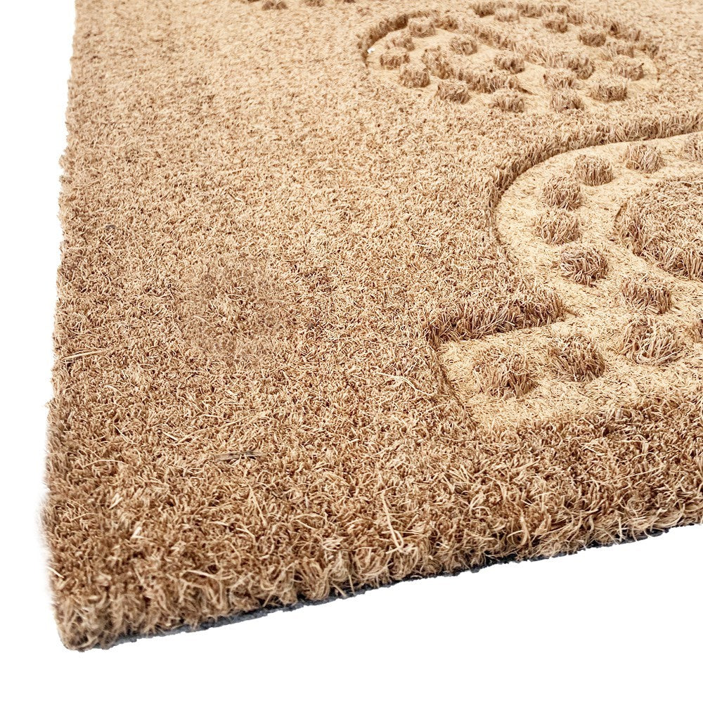 Zerbino Cocco 3D Moderno 40x70 Cm Antiscivolo Tappeto Rettangolare Porta Ingresso Entrata - B