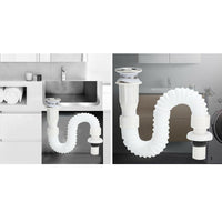 TUBO DI SCARICO FLESSIBILE LAVABO A FALDA UNIVERSALE FOGNARIO 02059