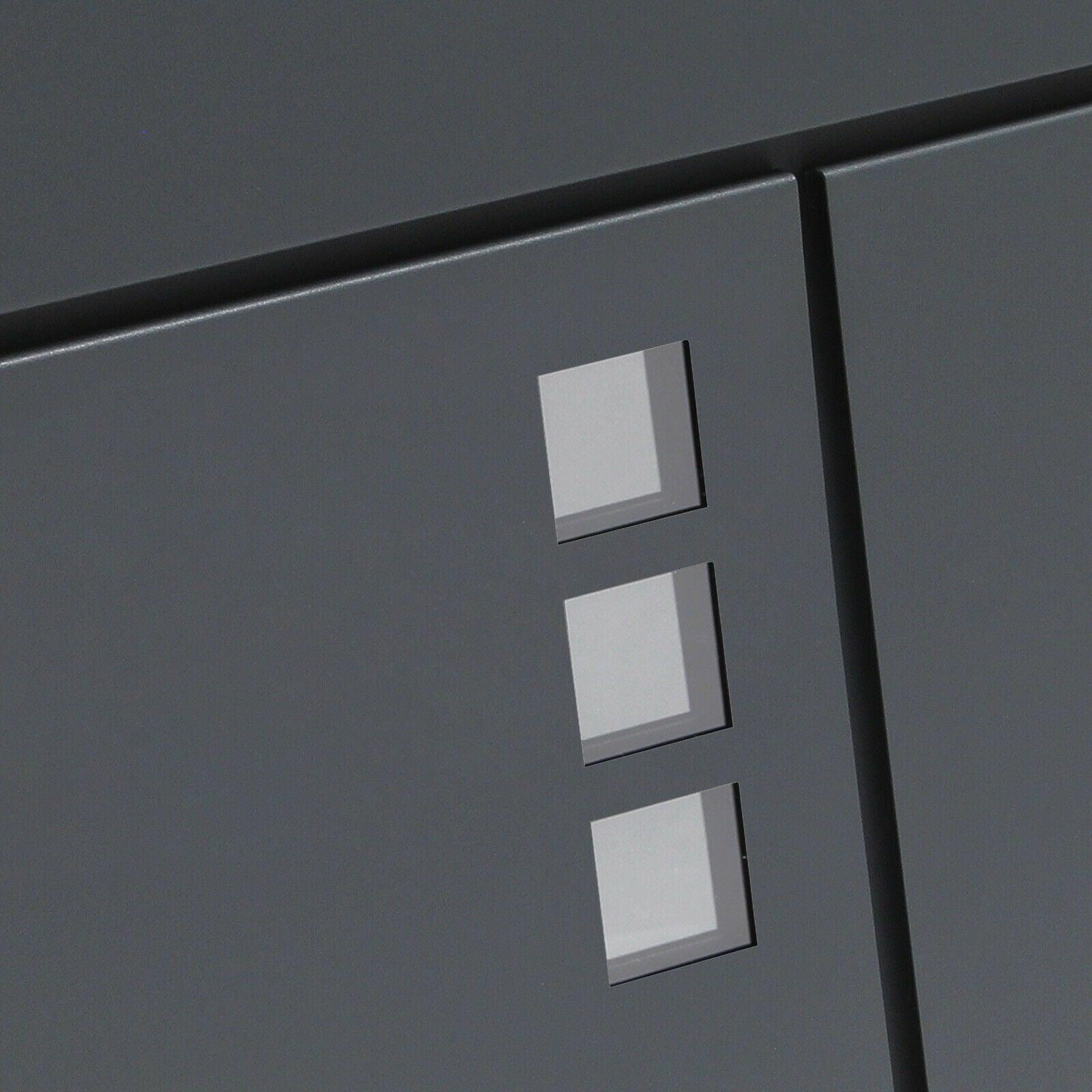 Cassetta postale di design portariviste per giornali in acciaio zincato antracite 16_0000100