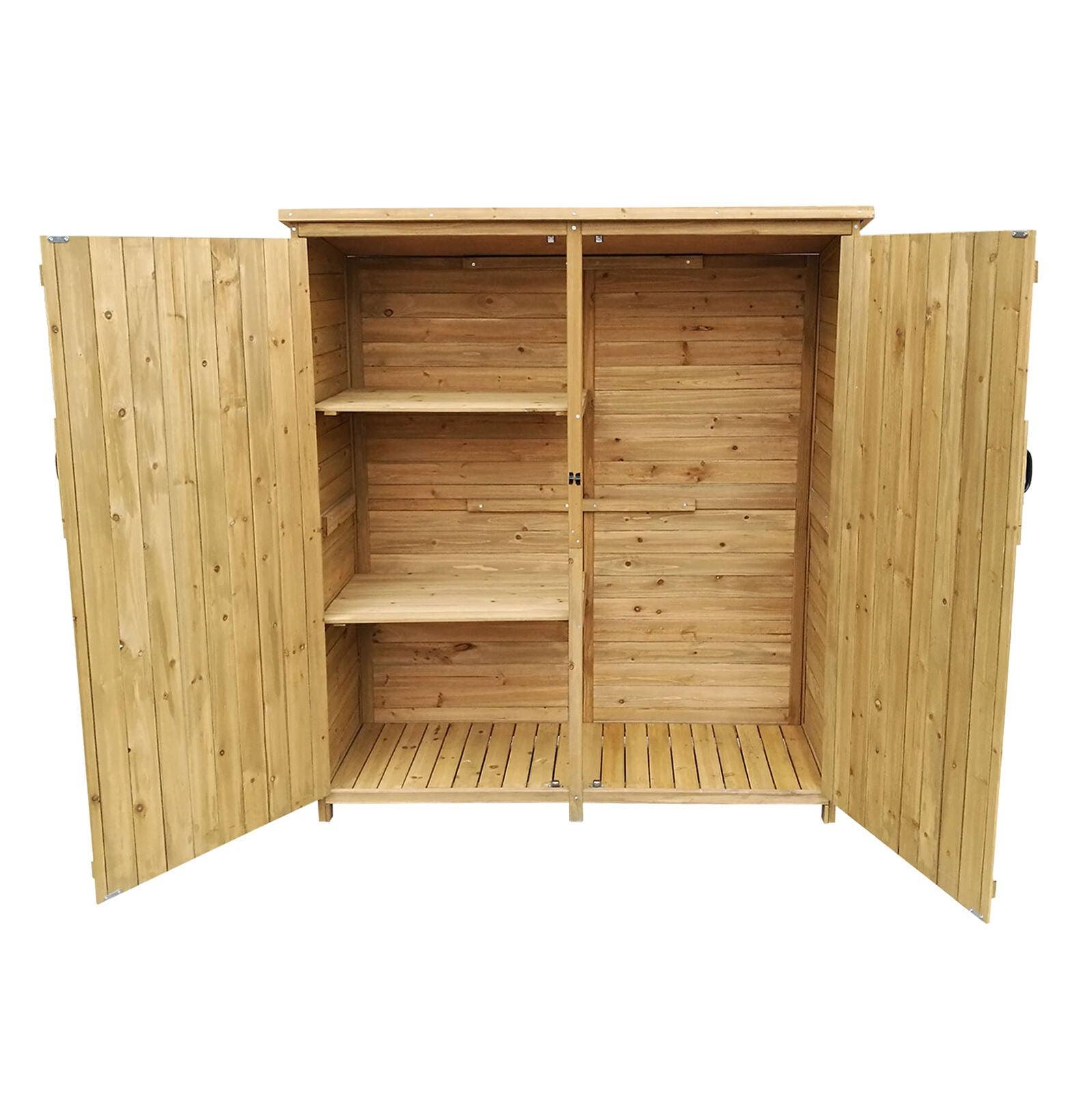Casetta da giardino cabina con doppie porte 135 x 50 x 162 cm tetto in catrame attrezzi 16_0002838