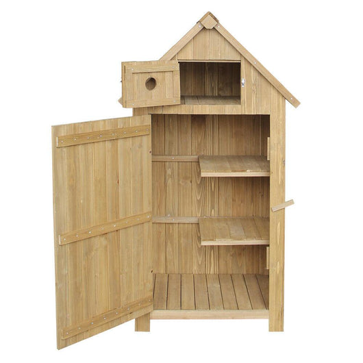 Casetta da giardino stretta in legno di abete con tetto in bitume 142 cm 16_0002171