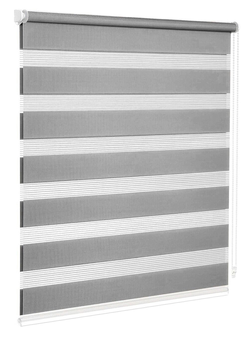 Tenda a Rullo 60x180 Cm Finestra Porta Interno Casa Ufficio Kit Montaggio Parete Telaio No Fori Grigio