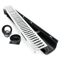 Grondaia 1 mt griglia di copertura 1,5t ghisa drenaggio evacuazione acque reflue 16_0001697