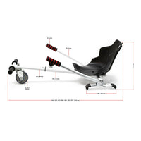 Sedile per kart elettrico compatibile con hoverboard adulto bambino 120 kg rosso 16_0002718