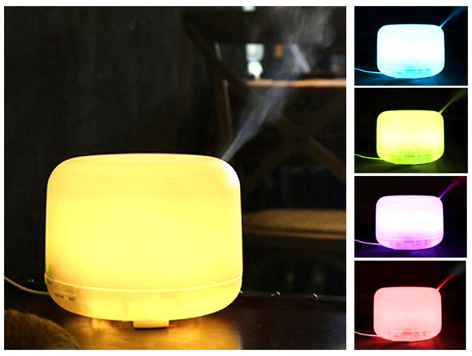 DIFFUSORE PROFUMO UMIDIFICATORE AMBIENTI LED RGB AROMATERAPIA CROMOTERAPIA BENIC