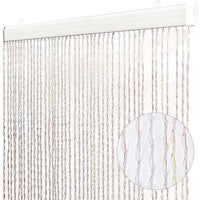 Tenda Antimosche Filo Intrecciato Gomma PVC Moschiera Finestra Porta Ingresso Multicolore - 100x220 Cm 