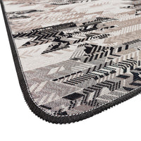 Tappeto Cucina Etnico 54x40 Cm Moderno Passatoia Antiscivolo Tessuto Gobelin Lavabile Grigio