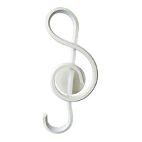 APPLIQUE LAMPADA INTERNO MODERNA PARETE MURO NOTE MUSICALI 14W LUCE NATURALE 90