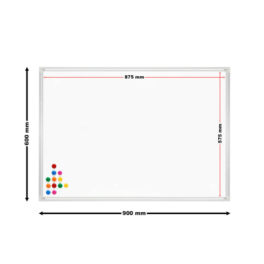 Lavagna magnetica Wattshite da parete 60 x 90 cm 12 magneti inclusi tabellone 16_0002492