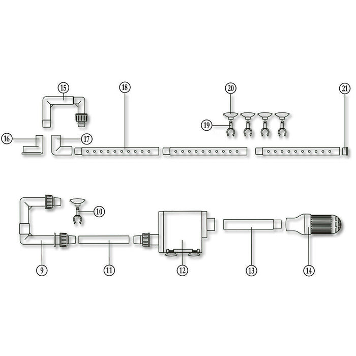 Filtro esterno organico per acquario Pompa materiali 1000 litri ora 4 fasi 16_0001742