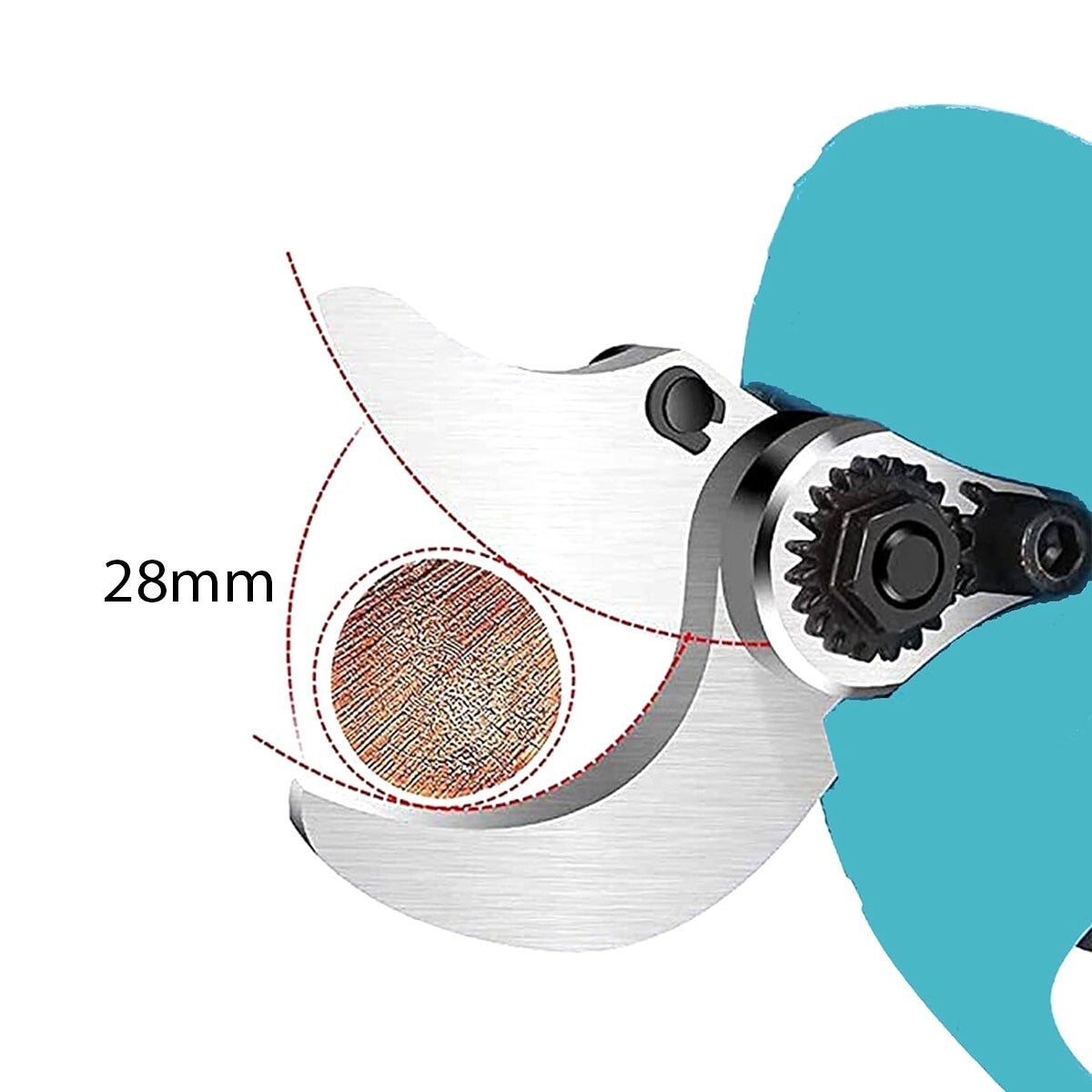 CESOIA FORBICE ELETTRICA POTATURA 2 BATTERIE RICARICABILE PORTATILE 48V 28MM