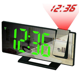 OROLOGIO PROIETTORE SPECCHIATO LED SVEGLIA DISPLAY LCD ELETTRICO DIGITALE ORARIO