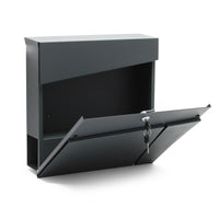 Portariviste per giornali e cassette postali da parete di design antracite acciaio zincato 37 x 37 x 10,5 cm antracite 16_0000098