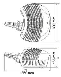 Pompa dell'acqua per laghetto filtrazione filtro koi corso d'acqua eco 8000 litri all'ora 70 watt 16_0002093