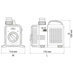 Pompa dell'acqua per laghetto filtrazione filtro eco corso d'acqua 3000 litri all'ora 20 watt koi 16_0002046