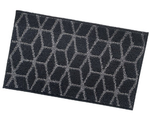Zerbino Ingresso Interno Esterno Tessuto 3D Antiscivolo Tappeto Casa Assorbente Moderno Nero