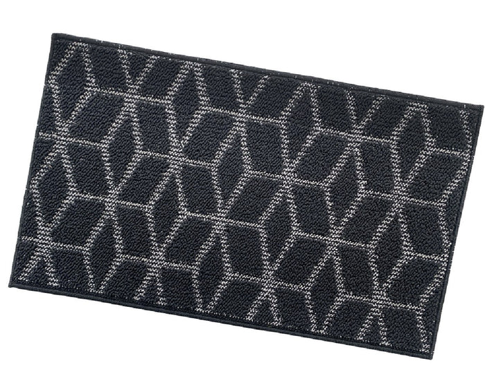 Zerbino Ingresso Interno Esterno Tessuto 3D Antiscivolo Tappeto Casa Assorbente Moderno Nero