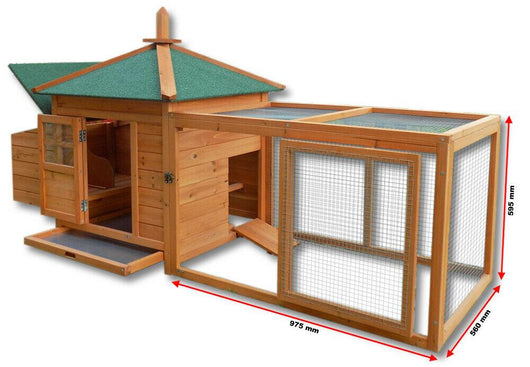 Casetta per conigli roditori pollaio o altri piccoli animali cm 165 in legno marrone 16_0000584