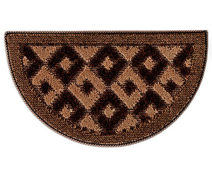 Zerbino Ingresso Semiluna Asciugapassi Assorbente Antiscivolo Morbido Made In Italy Marrone