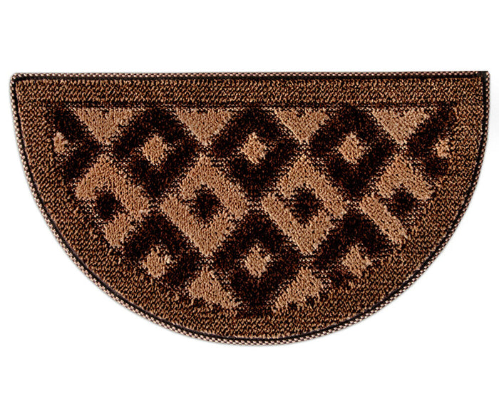 Zerbino Ingresso Semiluna Asciugapassi Assorbente Antiscivolo Morbido Made In Italy Marrone